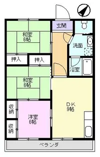 コーポ東美【3階】の間取り