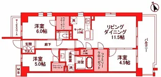 プラウド川崎矢向【2階】の間取り