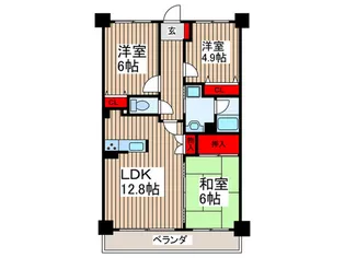 グランデ・アルヴォ-レ3番館の間取り