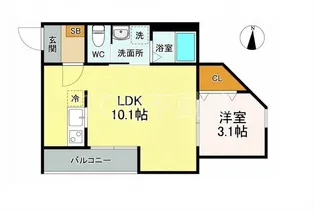 ルミエール エタンセル ユイット【1階】の間取り