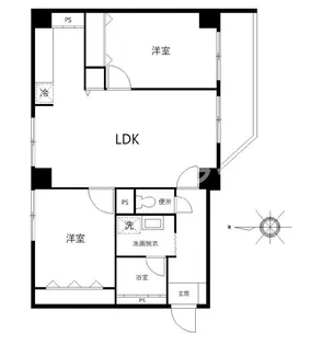 白金グレースマンション【4階】の間取り