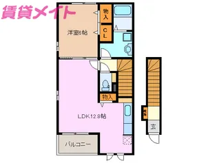 エアフォルク【2階】の間取り