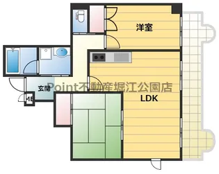 エマーブルなんば【7階】の間取り