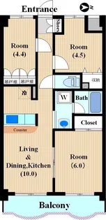 メゾン・ヴェールN【4階】の間取り