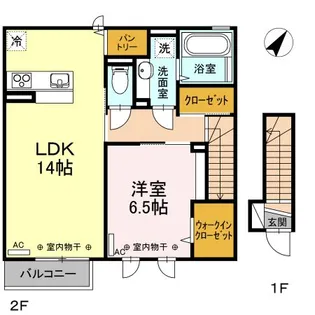 メイプル・シンC【2階】の間取り