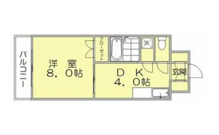 山王パルサーマンション【2階】の間取り