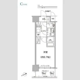 エスリード大阪梅田WEST【3階】の間取り