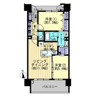 アルビオ・ガーデン西川原【9階】の間取り