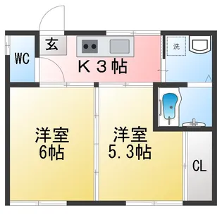 安久アパート【1階】の間取り