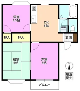 ベルディタカミヤ【2階】の間取り