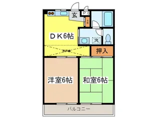 メゾンむさし野【2階】の間取り