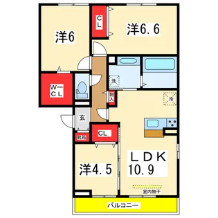 ロイヤルガーデンコート新和【2階】の間取り