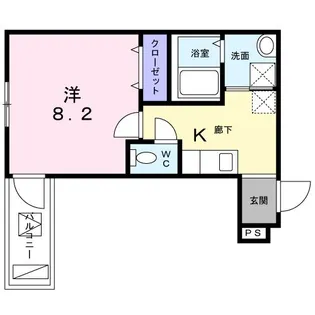 フジパレス鳳駅西V番館【1階】の間取り
