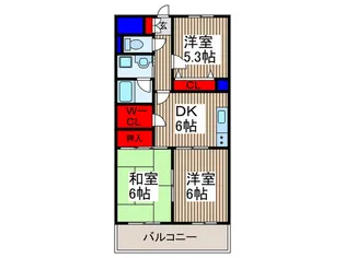 マ-ブル小手指【5階】の間取り
