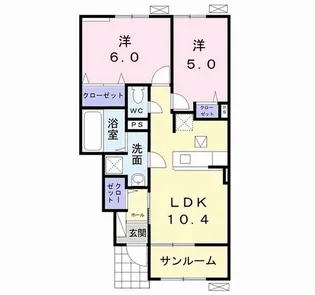 バンビーノ B【1階】の間取り