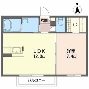 ソレイユA【2階】の間取り