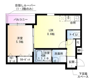 フジパレス岸和田下松【2階】の間取り