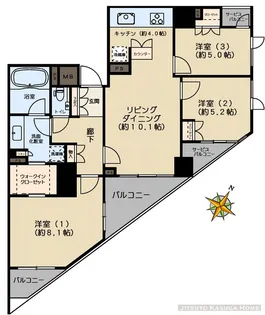 アトラスヒルズ文京白山【7階】の間取り