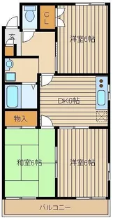 グリーンヒルズ南大泉B棟【1階】の間取り