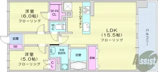 レーベン小鶴新田THE ONE【9階】の間取り