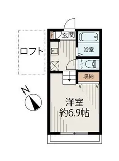 フリーハンド上大岡【1階】の間取り