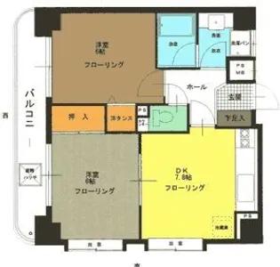 シャトー・ボナール【6階】の間取り