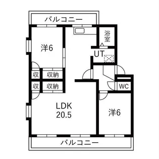 ガーデンハイツA棟・B棟【2階】の間取り