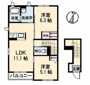 メゾンひかり A棟【2階】の間取り