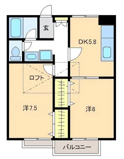 クレストール天花【2階】の間取り