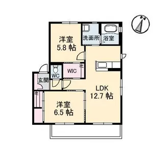 パティオ B棟【2階】の間取り