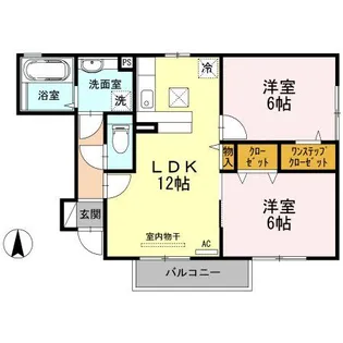 カーサ・デ・ソル【1階】の間取り