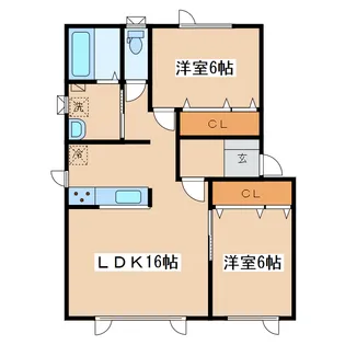 L&シェリー【1階】の間取り