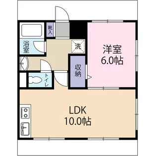 ドミール岸町【2階】の間取り