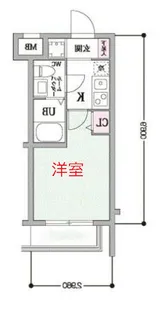 スカイコート戸越【3階】の間取り