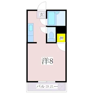 ビッグバーンズマンション谷山【5階】の間取り