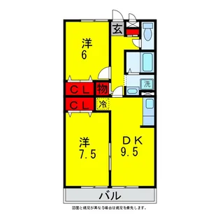 リビングタウン松ヶ島【3階】の間取り