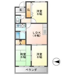 ベルメゾンフォワイエ【2階】の間取り