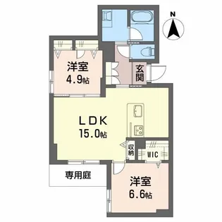 シャーメゾン月の杜【1階】の間取り