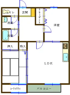 エクセレントカーサU【2階】の間取り