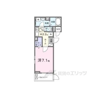 ラフレシールウエスト【1階】の間取り