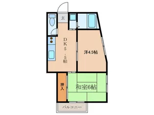 ハイム・ニシモト【2階】の間取り