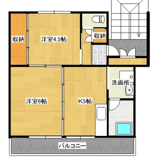 ビレッジハウス和気 2号棟【5階】の間取り