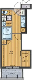 アクタス天神パークシティ【7階】の間取り