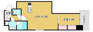 SUNREGIS NAMBA【8階】の間取り