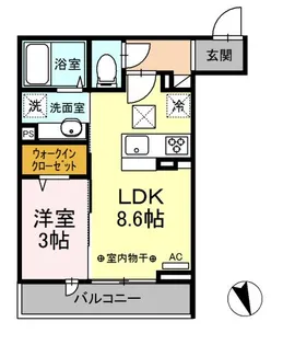 ヴェリテ中神【2階】の間取り