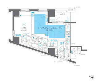ZOOM方南町【8階】の間取り