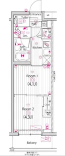 ガーラ・ヴィスタ祖師ヶ谷大蔵【4階】の間取り