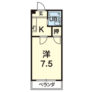 友栄ハイツ【2階】の間取り