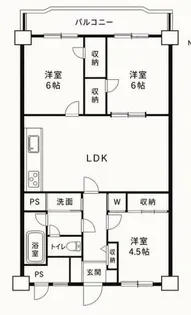 マンション戸田橋【5階】の間取り