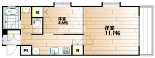 ロイヤルハイツ人見II【4階】の間取り